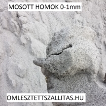 Mosott homok 0-1 mm szállítás ár.