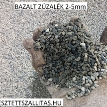 Bazalt kőzúzalék szállítás ár 2-5 mm. Bazalt ágyazó.